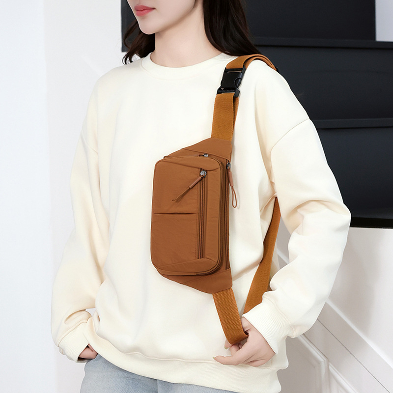 Ženska crossbody torba – urbana jednostavnost, najlon, zatvarač za otvaranje, unutarnja džep sa zatvaračem, džep za telefon, laminirani džep, Sj25013