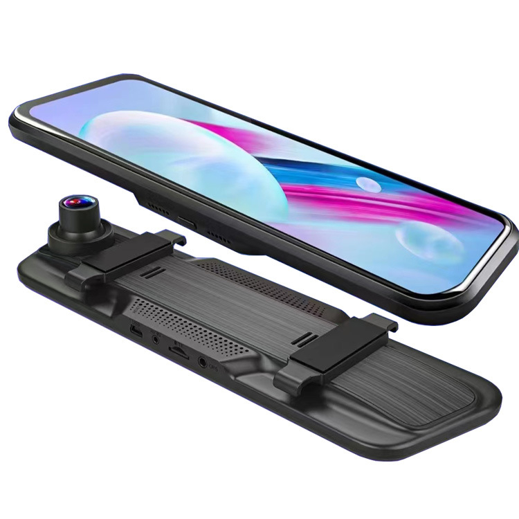 Squarester automobilni dash cam s prednjim i stražnjim dvostrukim snimanjem, 170° široki kut, 1296P rezolucija, Wi-Fi, microSD do 64GB