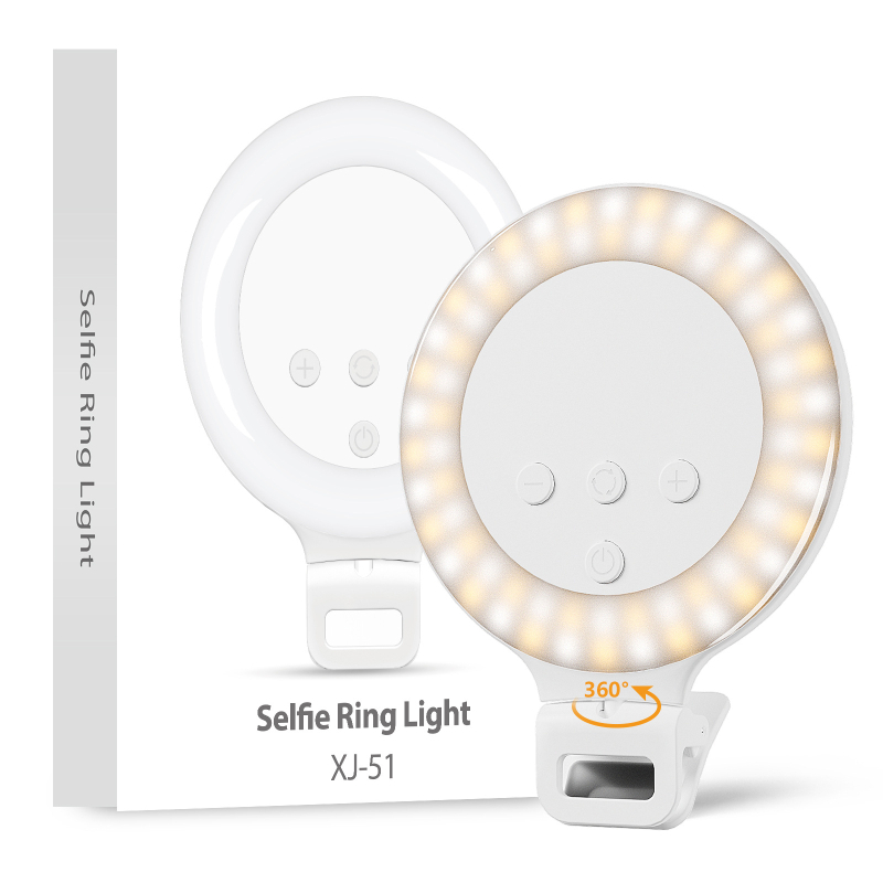 LED svjetlo za popunjavanje XJ51 za selfie, livestream, videopozive — Snaga 100, 5V/1A, Ugrađena baterija
