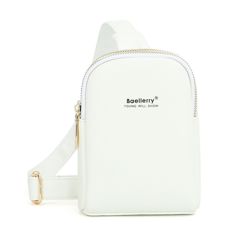 Baellerry ženska PU crossbody torba s dvostrukim zatvaračima — korejski stil, unutarnji pretinci za telefon i ID