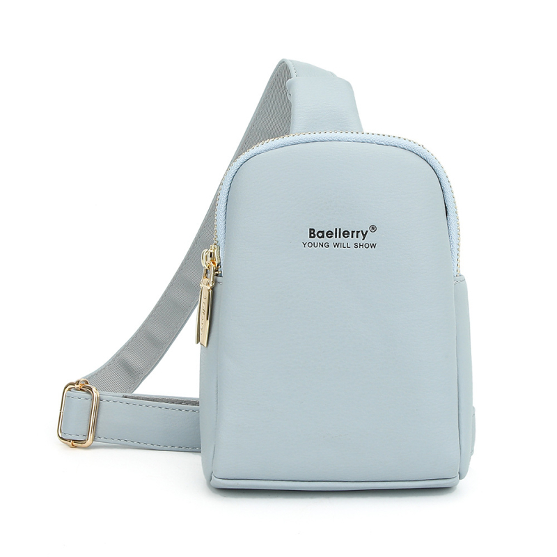 Baellerry ženska PU crossbody torba s dvostrukim zatvaračima — korejski stil, unutarnji pretinci za telefon i ID