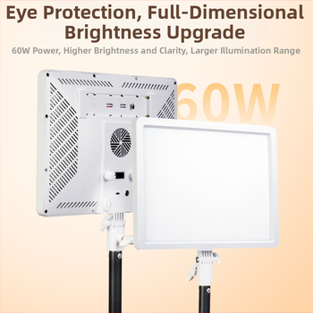 Lumină de umplere 60W portabilă pentru streaming live și fotografie, cu baterie încorporată