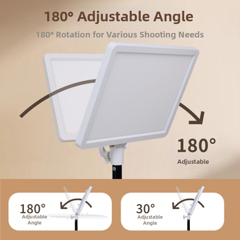 Lumină de umplere 60W portabilă pentru streaming live și fotografie, cu baterie încorporată