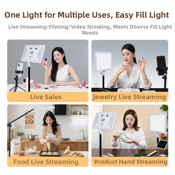 Lumină de umplere 60W portabilă pentru streaming live și fotografie, cu baterie încorporată