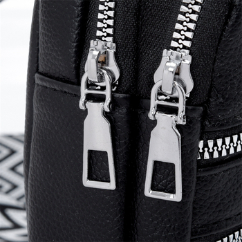 PU kožna crossbody torba sa širokim remenom, višestruki pretinci, zatvarač, unutarnji džep za telefon