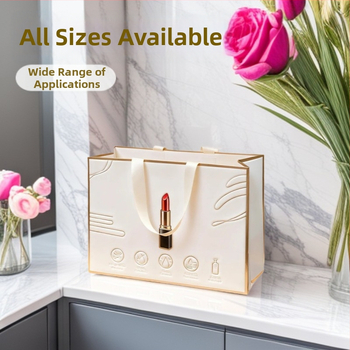 INS stiliaus dovanų maišeliai su reljefu, UV danga ir karštu įspaudimu, balta kartoninė medžiaga, dydžio pritaikymas, logotipo spausdinimas