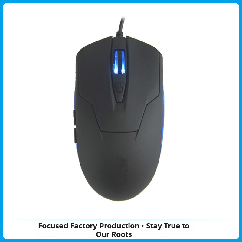 HYO-07 optická myš, USB-C káblová, 1200dpi, 6 tlačidiel, ergonomická pre desktop