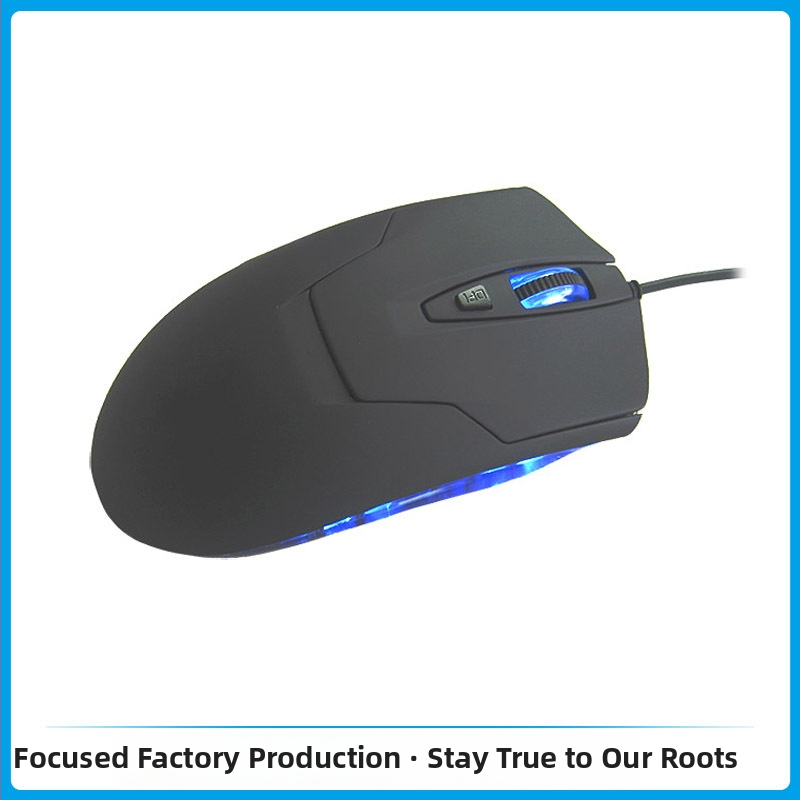 HYO-07 optická myš, USB-C káblová, 1200dpi, 6 tlačidiel, ergonomická pre desktop