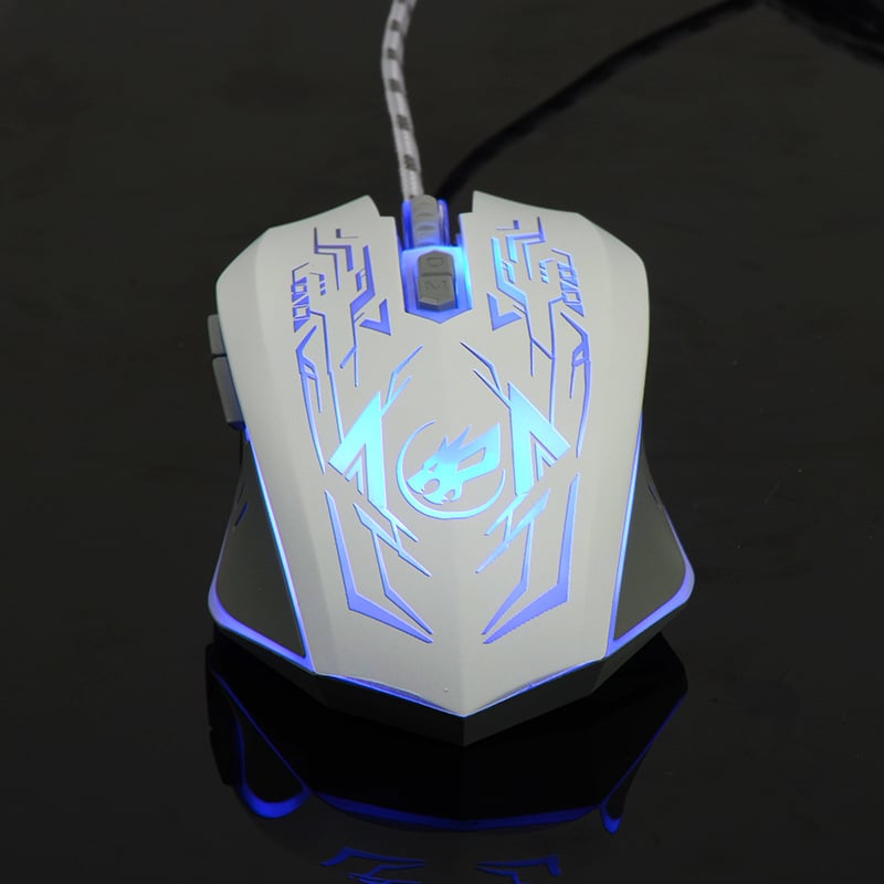 Gaming miš Fire Wolf Q7, laser, 3200 DPI, 7 tipki, USB kabel, četverostruki kotačić