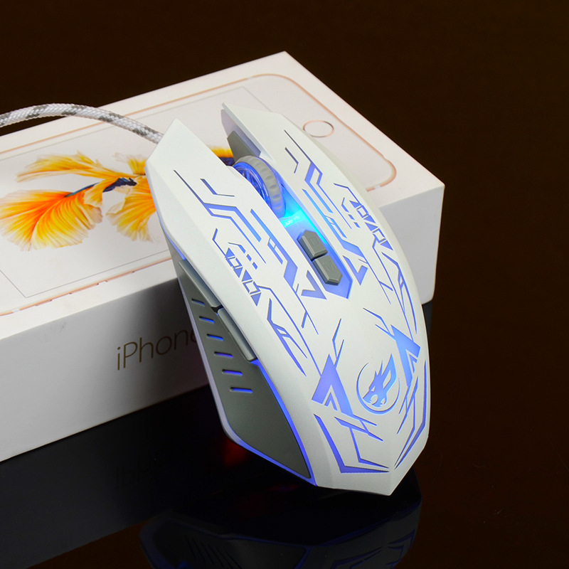 Gaming miš Fire Wolf Q7, laser, 3200 DPI, 7 tipki, USB kabel, četverostruki kotačić