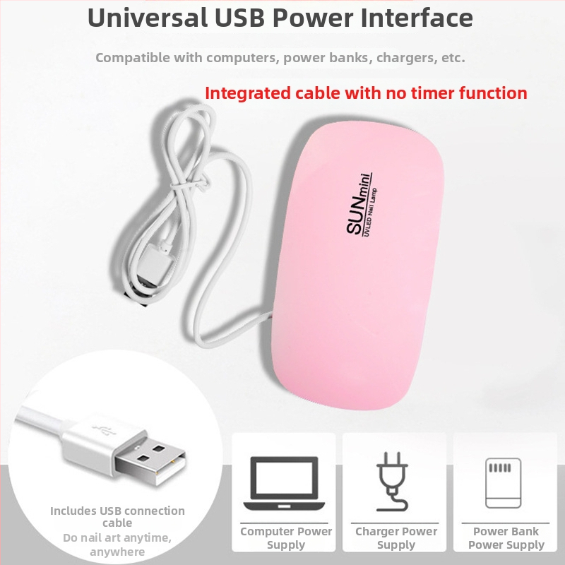 Musės formos nagų lempa – rankinė mini nagų džiovykla, modelis SUN mini; kilmė Zhejiang; grynoji masė 85 g; OEM prekės ženklas; pakuotė 200 vnt./dėžė