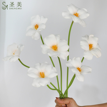 Τεχνητός Μπουκέτο Τουλιπών, χωρίς φύλλα, ανοιχτά άνθη, PU υλικό με ρεαλιστική αφή, Holy Beauty, για γάμους και διακόσμηση κατοικίας