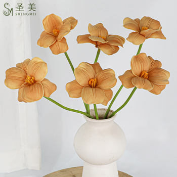 Τεχνητός Μπουκέτο Τουλιπών, χωρίς φύλλα, ανοιχτά άνθη, PU υλικό με ρεαλιστική αφή, Holy Beauty, για γάμους και διακόσμηση κατοικίας