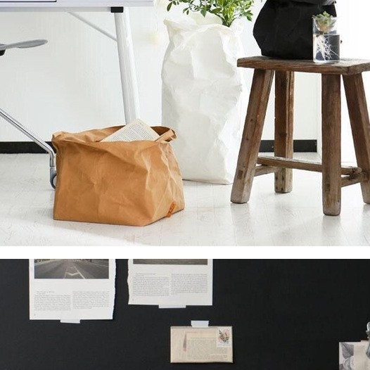 Geantă din hârtie kraft lavabilă pentru organizarea pensulelor de machiaj pe birou, impermeabilă, pătrată, cusută (Material: hârtie kraft lavabilă ecologică; Formă: pătrată; Confecție: cusut; Producție zilnică: 1000)