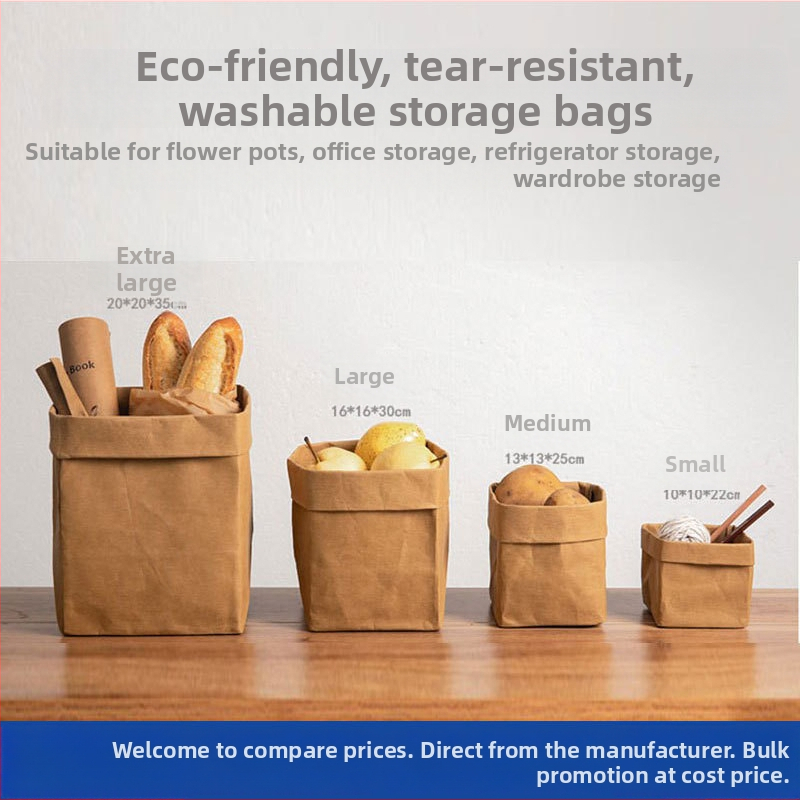 Kraft papīra maisiņš grima otu uzglabāšanai uz rakstāmgalda, mazgājams, kvadrātforma, šūts (Materiāls: videi draudzīgs mazgājams kraft papīrs; Forma: kvadrāta; Šūšana: šūšana; Dienas ražošana: 1000)