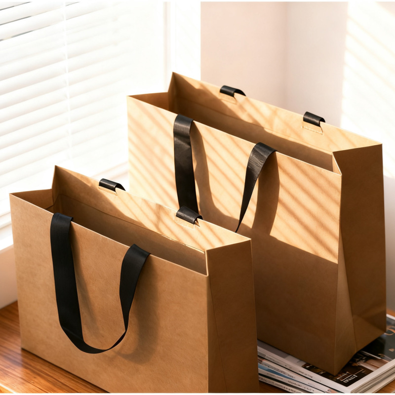 Sac de cadouri din Kraft pentru haine, finisaj embosat și imprimare cu logo