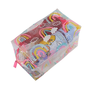 Διαφανής TPU θήκη καλλυντικών, παχύτερος νεσεσέρ για μολύβια, εκτυπωμένη οκτάγωνη τσαντάκι με φερμουάρ, ραμμένος φερμουάρ; Υλικό: PVC EVA TPU; Μήκος φερμουάρ: 10–30 cm; Για συσκευασία καλλυντικών