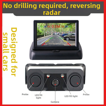 Atpakaļskata kamera sistēma ar HD nakts redzi, bez urbšanas, 3-in-1 parku radars, universāla saderība