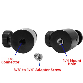 Q35 gimbal z hliníkovej zliatiny, guľová hlava pre fotoaparát – základ pre monopod, skrutkovacie uchytenie, 360° horizontálne aj vertikálne otáčanie, hmotnosť 0,13 kg