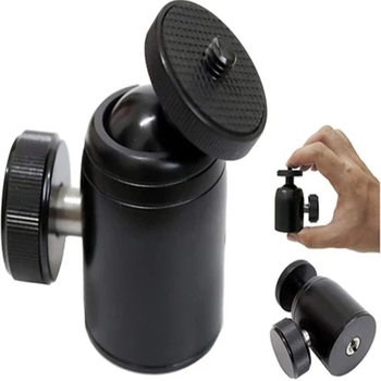 Q35 gimbal z hliníkovej zliatiny, guľová hlava pre fotoaparát – základ pre monopod, skrutkovacie uchytenie, 360° horizontálne aj vertikálne otáčanie, hmotnosť 0,13 kg