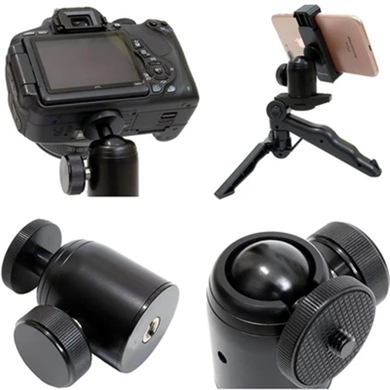 Q35 gimbal z hliníkovej zliatiny, guľová hlava pre fotoaparát – základ pre monopod, skrutkovacie uchytenie, 360° horizontálne aj vertikálne otáčanie, hmotnosť 0,13 kg