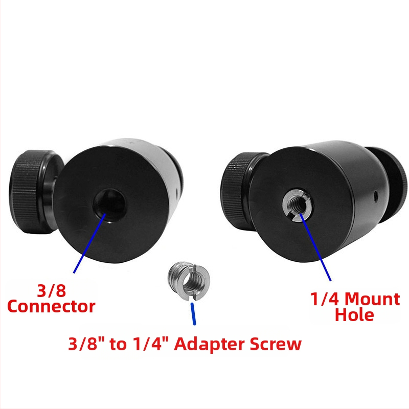 Q35 gimbal z hliníkovej zliatiny, guľová hlava pre fotoaparát – základ pre monopod, skrutkovacie uchytenie, 360° horizontálne aj vertikálne otáčanie, hmotnosť 0,13 kg