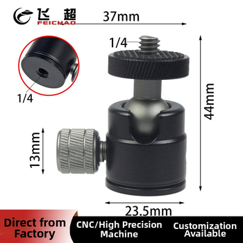 Mini guľová hlava pre statív, 360° otočenie, závit 1/4-inch, hliníková zliatina, 33,5 g, kompatibilné s Insta360, DJI Action5, Osmo360 a ďalšími kamerami