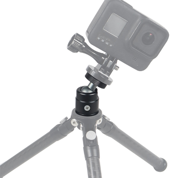 Capul de bilă mini pentru trepied, rotire de 360°, șurub 1/4-inch, aliaj de aluminiu, 33,5 g, compatibil cu Insta360, DJI Action5, Osmo360 și alte camere