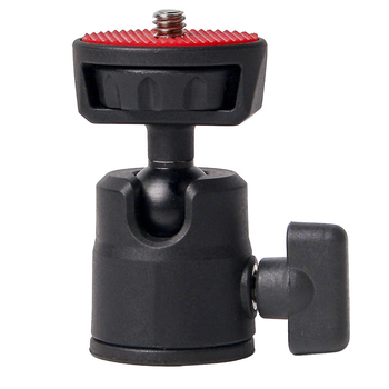 POLAM-FOTO Guľová hlava pre statív — 360° otáčanie, 1/4" závit, Plast + Zliatina, Vertikálne nakláňanie 90°, Horizontálny pan 135°