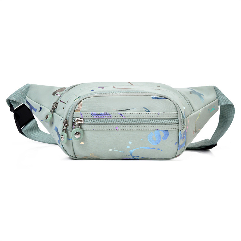 Feisha Waist Bag s grafičkim printom, Oxford tkanina, vodootporna, zatvaranje zatvaračem, unutarnji džep s zatvaračem