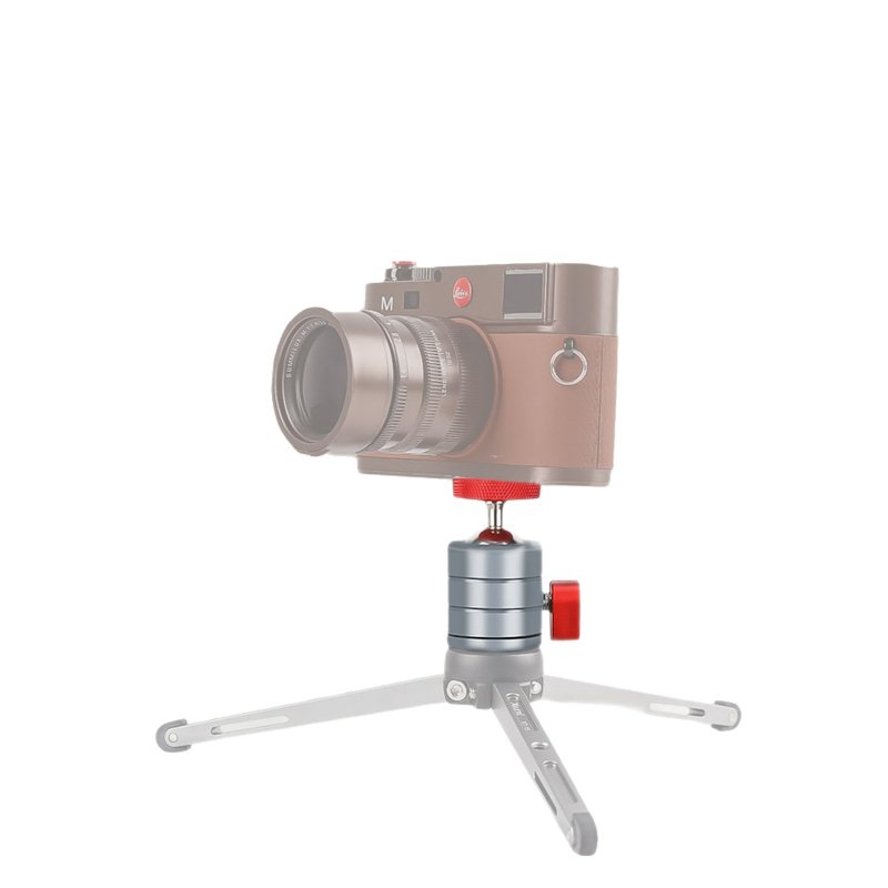 Mini guľová hlava Q18 – dvojitá panoráma, 360° horizontálne otáčanie, -80° až +90° vertikálne, hliníková zliatina, ľahká 81 g, univerzálne kompatibilné