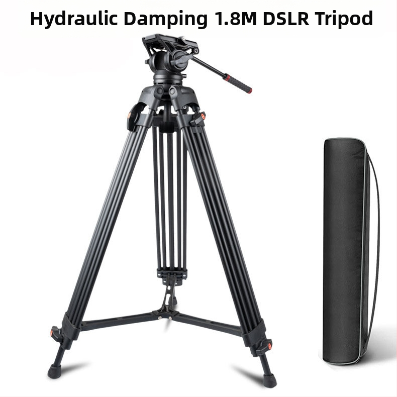 Minrui 18881 Trepied cu Cap Hidraulic Gimbal, 3 secțiuni, aliaj de aluminiu, sarcină 11–15 kg, greutate 4 kg