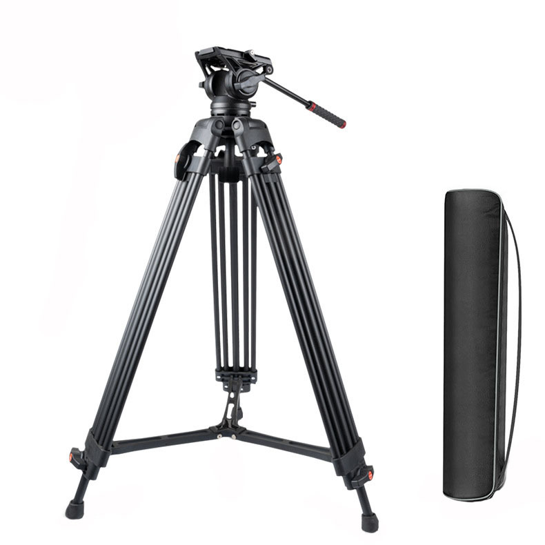 Minrui 18881 Trepied cu Cap Hidraulic Gimbal, 3 secțiuni, aliaj de aluminiu, sarcină 11–15 kg, greutate 4 kg