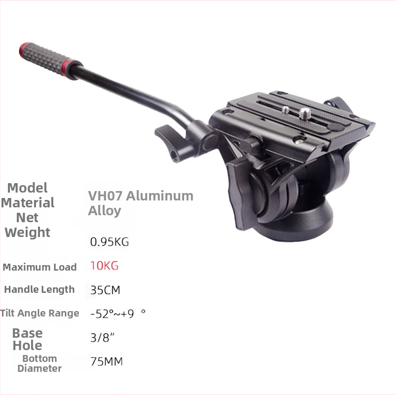 Minrui 18881 Trepied cu Cap Hidraulic Gimbal, 3 secțiuni, aliaj de aluminiu, sarcină 11–15 kg, greutate 4 kg