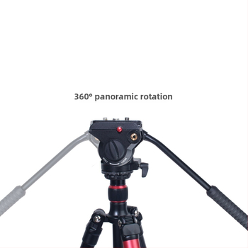 Tret pre kameru s hydraulickým panoramatickým gimbalom a guľovou hlavou, hliníková zliatina, 160 g, univerzálne použitie