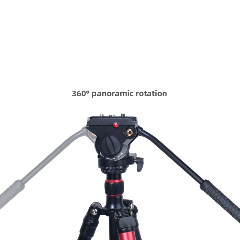 Tret pre kameru s hydraulickým panoramatickým gimbalom a guľovou hlavou, hliníková zliatina, 160 g, univerzálne použitie