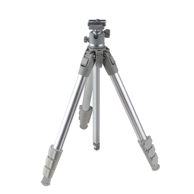 Trípód alumínium ötvözetből, gömbfejes fej, 5 részes, teherbírás 5 kg, gyorskioldó lemez