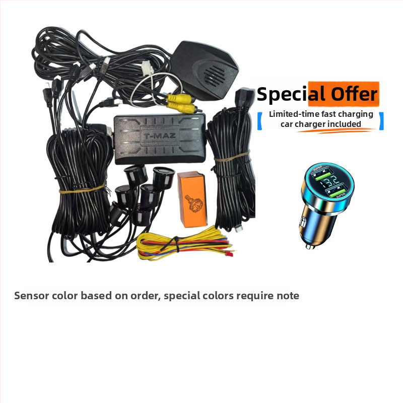 Vizualizēts atpakaļgaitas radars, vd3, 8 zondi, jutības diapazons 0,2–2,5 m, balss signāls, automašīnas displejs