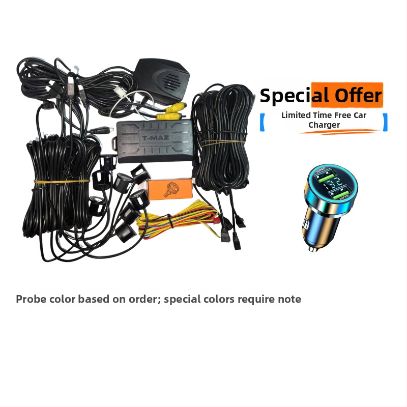 Vizualizēts atpakaļgaitas radars, vd3, 8 zondi, jutības diapazons 0,2–2,5 m, balss signāls, automašīnas displejs