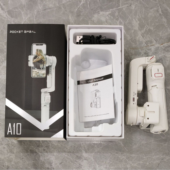 Stabilizator gimbal cu două axe — Multifuncțional, Antivibrații Inteligentă; Material: ABS+fibră; Compatibil cu telefoane mobile și camere de acțiune; Lansare: august 2023; Garanție de 12 luni; Brand privat autorizat