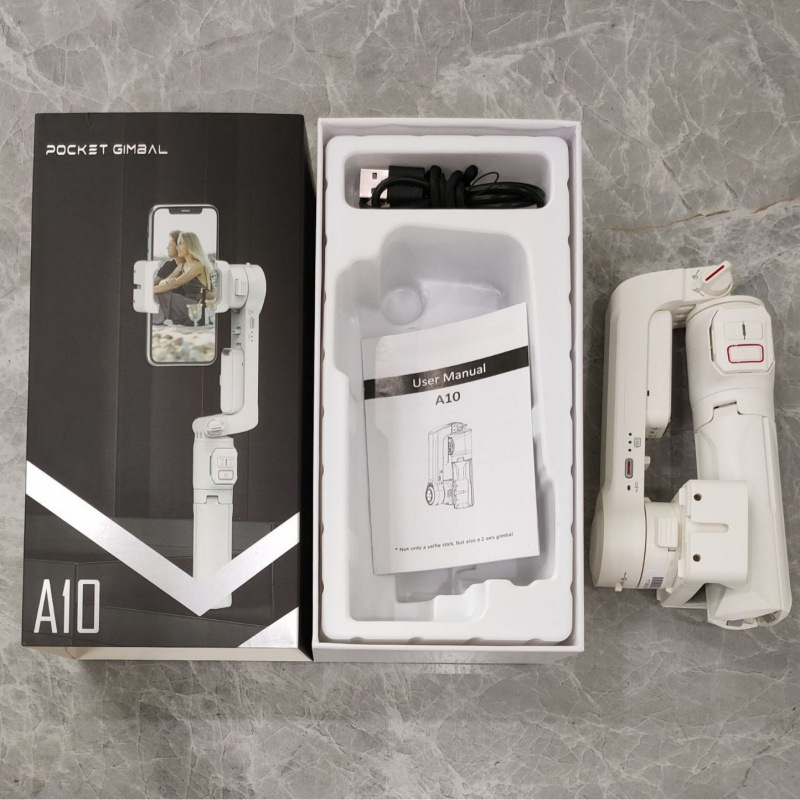 Stabilizator gimbal cu două axe — Multifuncțional, Antivibrații Inteligentă; Material: ABS+fibră; Compatibil cu telefoane mobile și camere de acțiune; Lansare: august 2023; Garanție de 12 luni; Brand privat autorizat