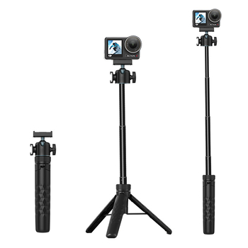 Tripod pentru DJI Action 5 Pro/4/3, aliaj de aluminiu, 5 secțiuni, cap Ball-head, plăcuță de eliberare rapidă, sarcină 1,5 kg