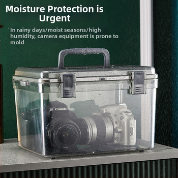 Vlhkost-odolná úložná krabička pre fotografické vybavenie, Materiál PS, Kapacita 4,5 L, Hmotnosť 500 g