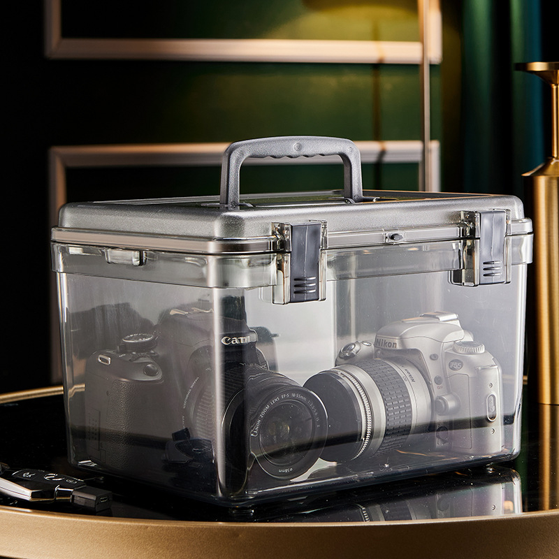 Vlhkost-odolná úložná krabička pre fotografické vybavenie, Materiál PS, Kapacita 4,5 L, Hmotnosť 500 g