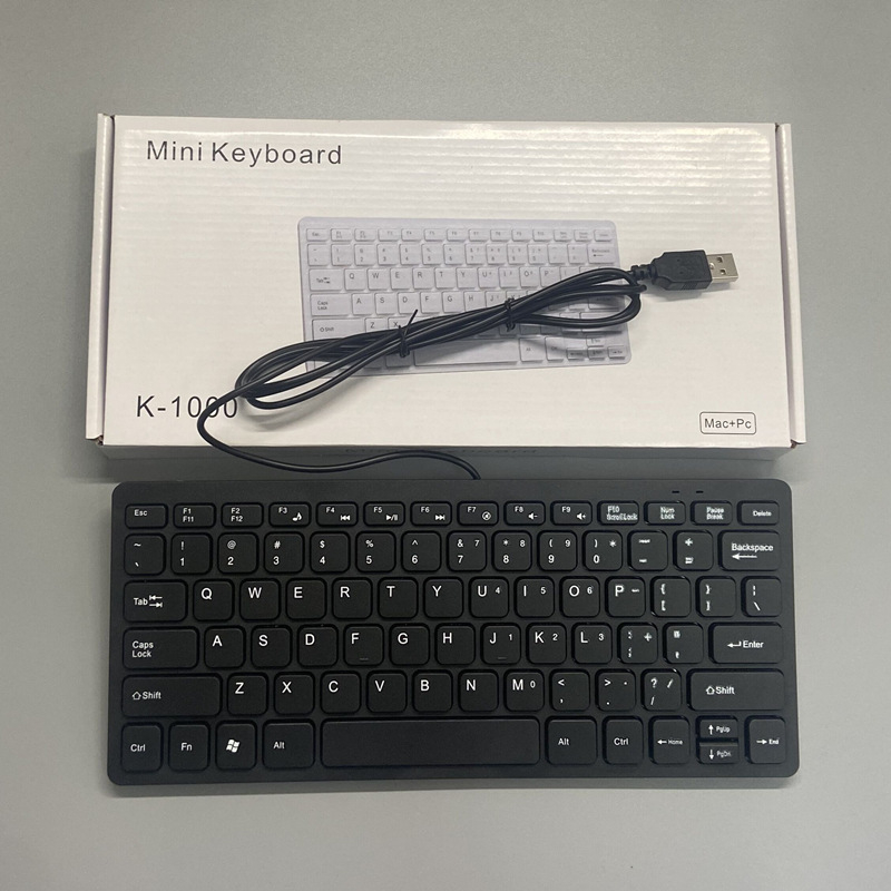 78-gombos laptop billentyűzet, vezetékes USB interfésszel, kráter-szerkezetű gombok, ABS anyag