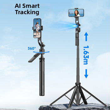 AI sledovanie tváre gimbalu stojan pre smartfón – hliníková zliatina, 360° vertikálne otáčanie, 620 g hmotnosť, compatibilný s väčšinou telefónov, vnútorné aj vonkajšie použitie