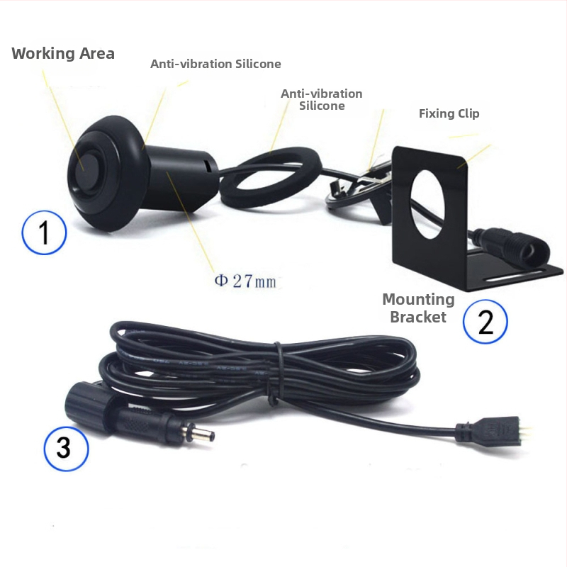 Erlangshen externý senzor cúvania pre návesy a ťahač, ultrazvukový alarm vzdialenosti, vonkajšia montáž bez vyvŕtania