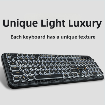 Mechanická klávesnica so zelenou osou, >98 kláves, troj-režimové pripojenie (káblové, bezdrôtové a Bluetooth), jednobarevné podsvietenie