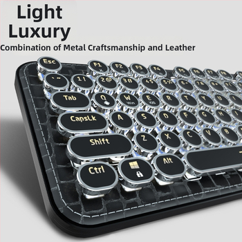 Mechanická klávesnica so zelenou osou, >98 kláves, troj-režimové pripojenie (káblové, bezdrôtové a Bluetooth), jednobarevné podsvietenie