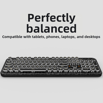 Mechanická klávesnica so zelenou osou, >98 kláves, troj-režimové pripojenie (káblové, bezdrôtové a Bluetooth), jednobarevné podsvietenie